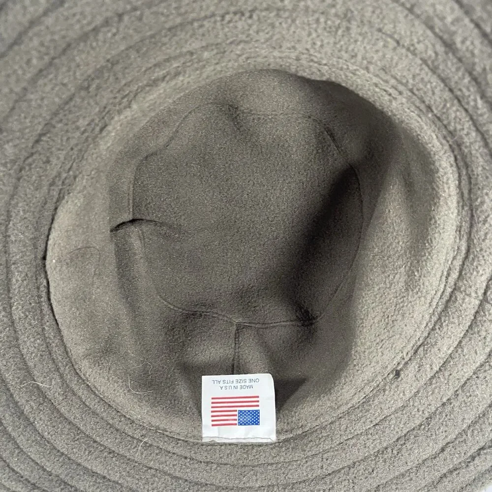 Vintage Corduroy Bucket Hat Fleece Lined Black Made in USA One Size Fisherman